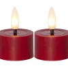 Star Trading Flamme Flow Värmeljus Ø40mm 2-pack Röd* Flamme Batteriljus (Hela Serien)|Flamme Batteriljus (Hela Serien)
