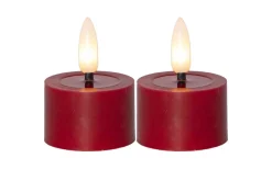 Star Trading Flamme Flow Värmeljus Ø40mm 2-pack Röd* Flamme Batteriljus (Hela Serien)|Flamme Batteriljus (Hela Serien)