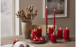 Star Trading Flamme Flow Värmeljus Ø40mm 2-pack Röd* Flamme Batteriljus (Hela Serien)|Flamme Batteriljus (Hela Serien)