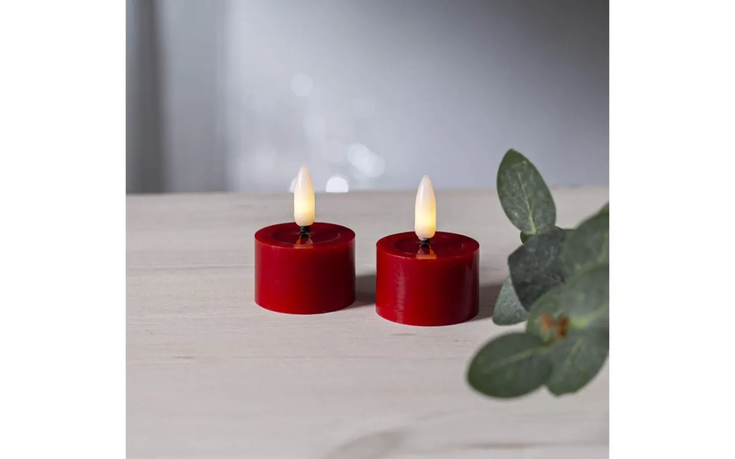 Star Trading Flamme Flow Värmeljus Ø40mm 2-pack Röd* Flamme Batteriljus (Hela Serien)|Flamme Batteriljus (Hela Serien)