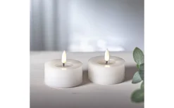 Flamme Flow XL Värmeljus Ø70mm 2-pack Vit