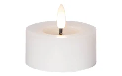 Flamme Flow XL Värmeljus Ø70mm 2-pack Vit