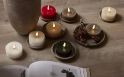 Flamme Batteriljus (Hela Serien)|Flamme Batteriljus (Hela Serien)<Star Trading Flamme Flow XL Värmeljus Ø70mm 2-pack Beige