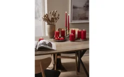 Flamme Flow XL Värmeljus Ø70mm 2-pack Röd