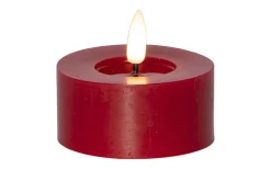 Flamme Flow XL Värmeljus Ø70mm 2-pack Röd