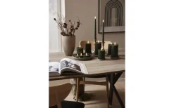 Star Trading Flamme Flow XL Värmeljus Ø70mm 2-pack Grön* Flamme Batteriljus (Hela Serien)|Flamme Batteriljus (Hela Serien)