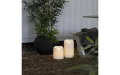 Flamme Grand Blockljus Utomhusbruk 30cm Longlife Vit