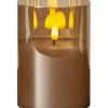 Star Trading Flamme Ljuslykta Glas 12,5cm Amber* Flamme Batteriljus (Hela Serien)|Flamme Batteriljus (Hela Serien)