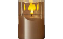 Star Trading Flamme Ljuslykta Glas 12,5cm Amber* Flamme Batteriljus (Hela Serien)|Flamme Batteriljus (Hela Serien)
