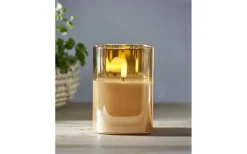 Star Trading Flamme Ljuslykta Glas 12,5cm Amber* Flamme Batteriljus (Hela Serien)|Flamme Batteriljus (Hela Serien)