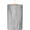 Star Trading Flamme Marble Batteridrivet Blockljus 15cm Grå* Flamme Batteriljus (Hela Serien)|Flamme Batteriljus (Hela Serien)