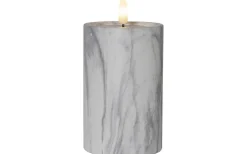 Star Trading Flamme Marble Batteridrivet Blockljus 15cm Grå* Flamme Batteriljus (Hela Serien)|Flamme Batteriljus (Hela Serien)