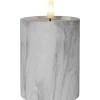 Star Trading Flamme Marble Batteridrivet Blockljus 12,5cm Grå* Flamme Batteriljus (Hela Serien)|Flamme Batteriljus (Hela Serien)