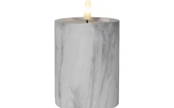 Star Trading Flamme Marble Batteridrivet Blockljus 12,5cm Grå* Flamme Batteriljus (Hela Serien)|Flamme Batteriljus (Hela Serien)