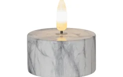 Flamme Marble XL Batteridrivna Värmeljus Ø55mm 2-Pack Grå