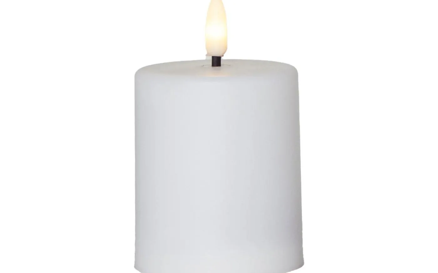 Flamme Paula Blockljus 10cm Utomhusbruk Timer/Sensor Vit 2000h