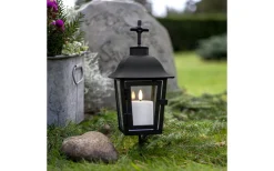 Flamme Paula Blockljus 10cm Utomhusbruk Timer/Sensor Vit 2000h