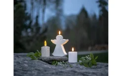 Flamme Paula Blockljus 10cm Utomhusbruk Timer/Sensor Vit 2000h