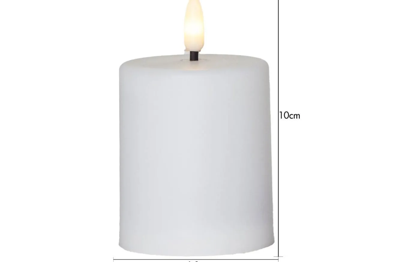 Flamme Paula Blockljus 10cm Utomhusbruk Timer/Sensor Vit 2000h