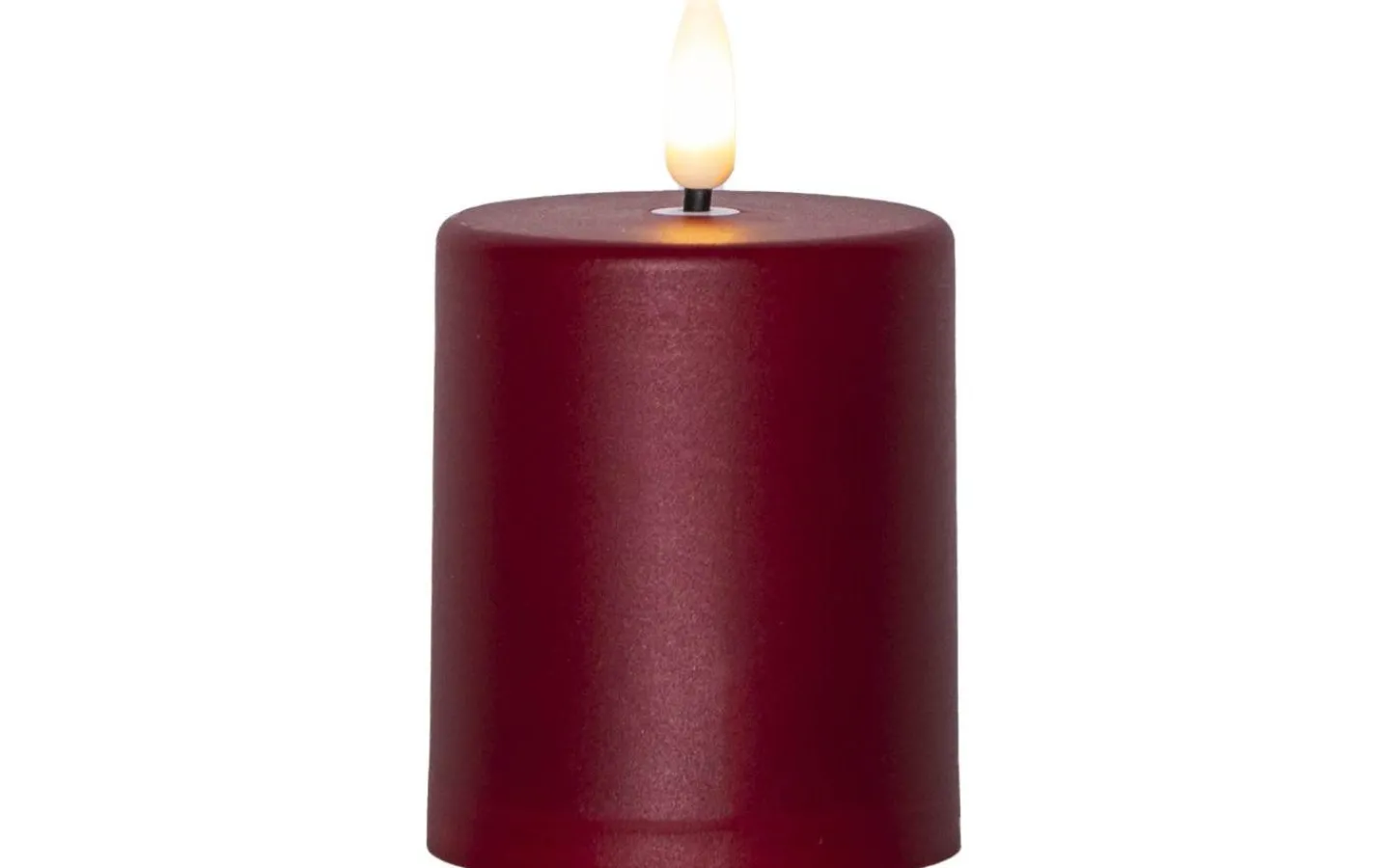 Flamme Batteriljus (Hela Serien)|Flamme Batteriljus (Hela Serien)<Star Trading Flamme Paula Blockljus 10cm Utomhusbruk Timer/Sensor Röd 2000h