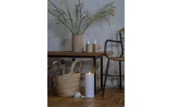 Flamme Batteriljus (Hela Serien)|Flamme Batteriljus (Hela Serien)<Star Trading Flamme Rak Blockljus 27,5cm Vit IP44