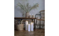 Flamme Batteriljus (Hela Serien)|Flamme Batteriljus (Hela Serien)<Star Trading Flamme Rak Blockljus 27,5cm Vit IP44