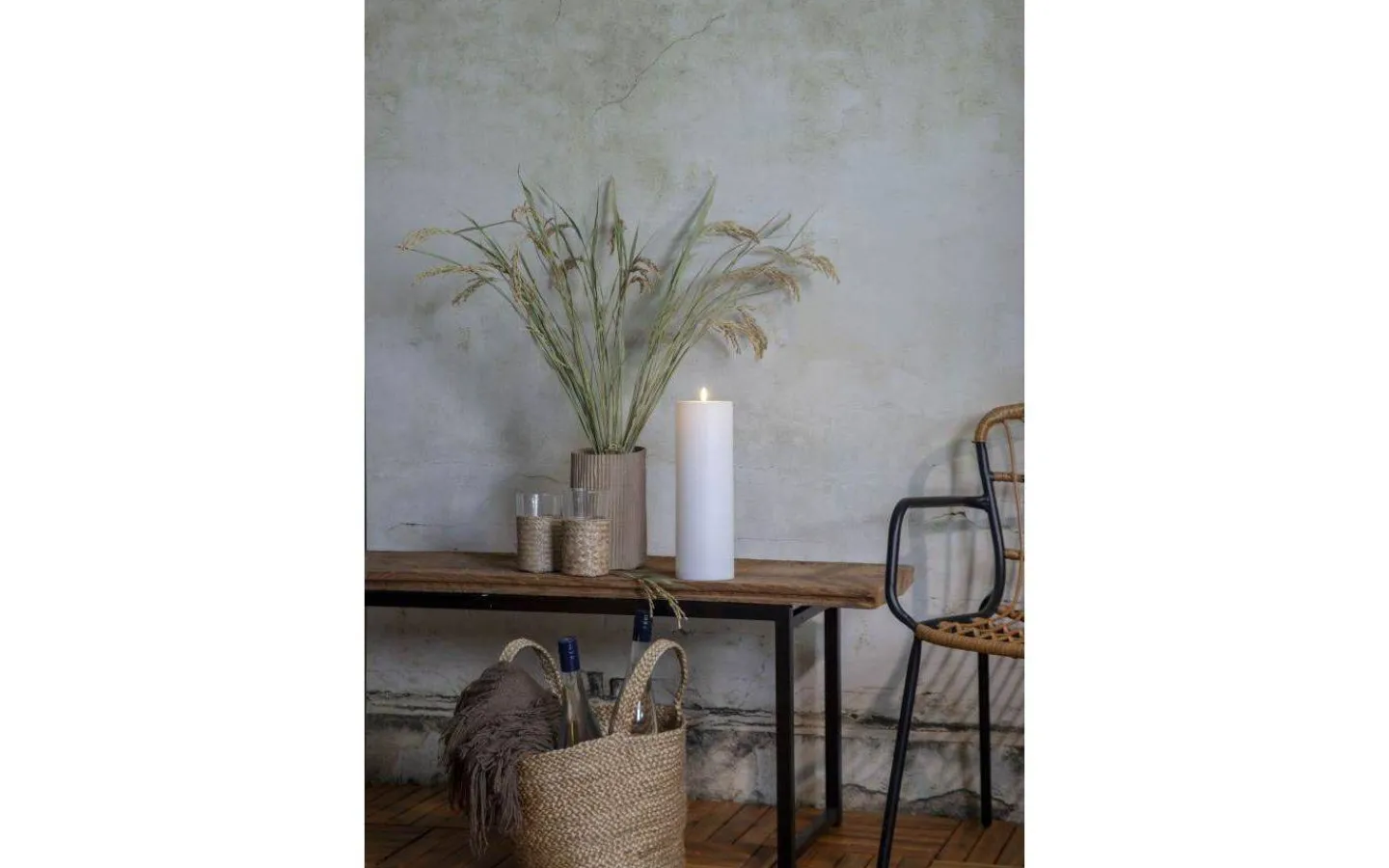 Flamme Batteriljus (Hela Serien)|Flamme Batteriljus (Hela Serien)<Star Trading Flamme Rak Blockljus 32,5cm Vit IP44