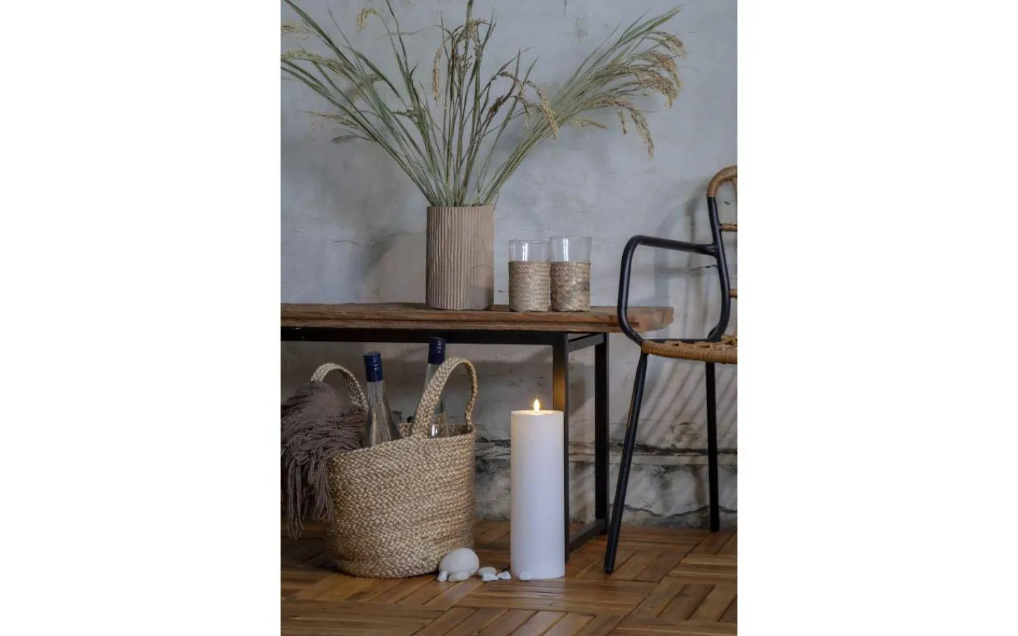 Flamme Batteriljus (Hela Serien)|Flamme Batteriljus (Hela Serien)<Star Trading Flamme Rak Blockljus 32,5cm Vit IP44