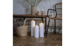 Flamme Batteriljus (Hela Serien)|Flamme Batteriljus (Hela Serien)<Star Trading Flamme Rak Blockljus 32,5cm Vit IP44