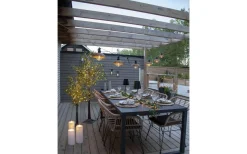 Star Trading Flamme Rak Blockljus 37,5cm Vit IP44* Flamme Batteriljus (Hela Serien)|Flamme Batteriljus (Hela Serien)