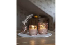 Flamme Batteriljus (Hela Serien)|Flamme Batteriljus (Hela Serien)<Star Trading Flamme Romb Batteridriven Ljuslykta 10cm Rosa