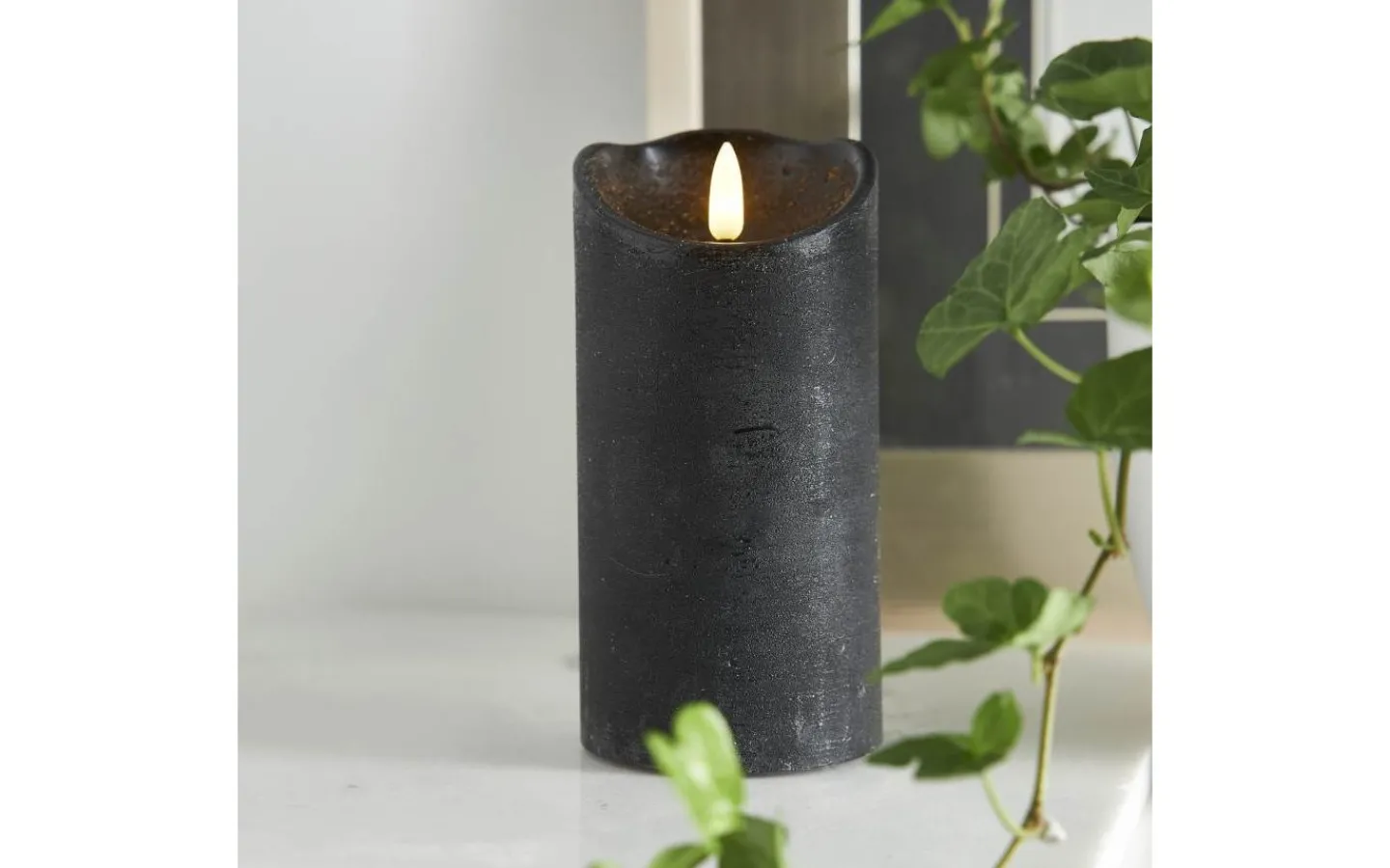 Star Trading Flamme Rustic Batteridrivet Blockljus 15cm Svart* Flamme Batteriljus (Hela Serien)|Flamme Batteriljus (Hela Serien)