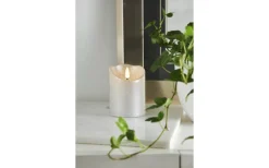 Flamme Batteriljus (Hela Serien)|Flamme Batteriljus (Hela Serien)<Star Trading Flamme Rustic Batteridrivet Blockljus 10cm Silver