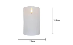 Flamme Batteriljus (Hela Serien)|Flamme Batteriljus (Hela Serien)<Star Trading Flamme Rustic Batteridrivet Blockljus 12,5cm Vit