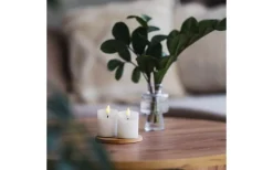 Flamme Rustic Blockljus 7,5cm 2-pack Vit