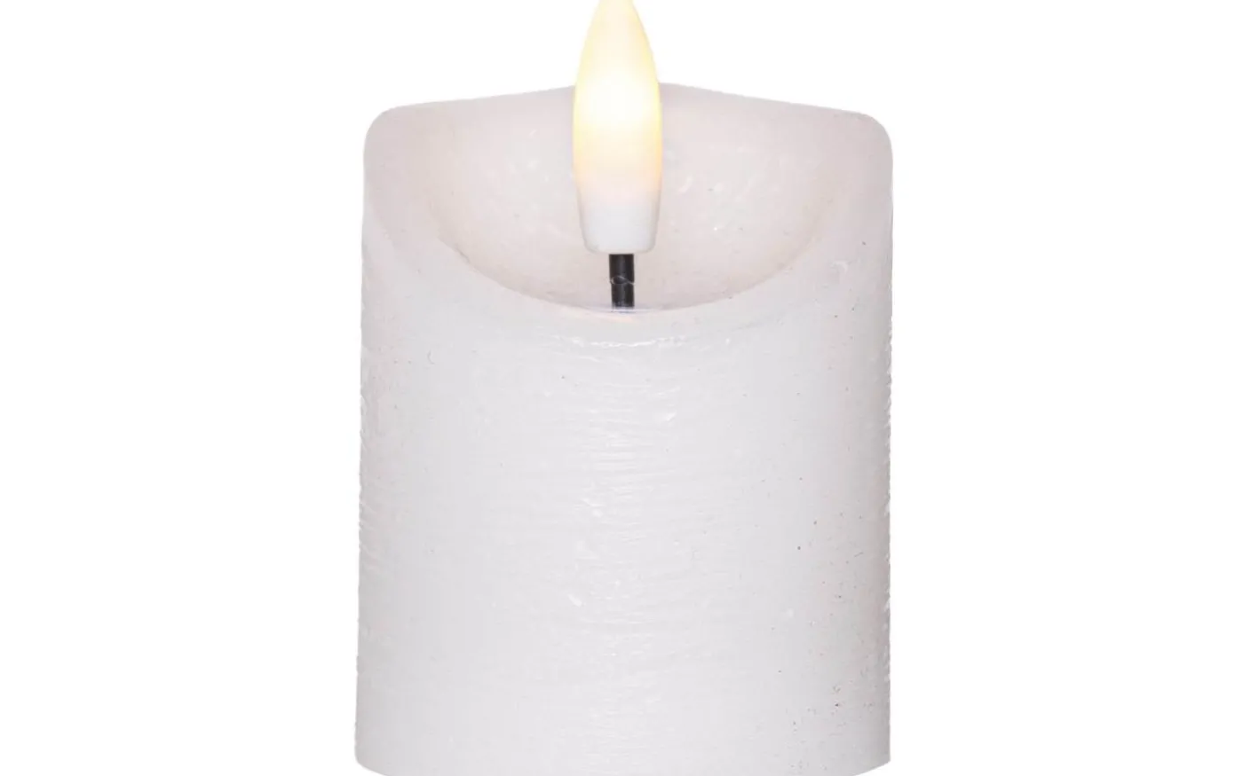 Flamme Rustic Blockljus 7,5cm 2-pack Vit