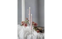 Flamme Shine Batteridrivna Antikljus 25cm 2-Pack Rosa