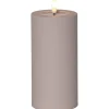 Flamme Soft Batteridrivet Blockljus 17,5cm Beige