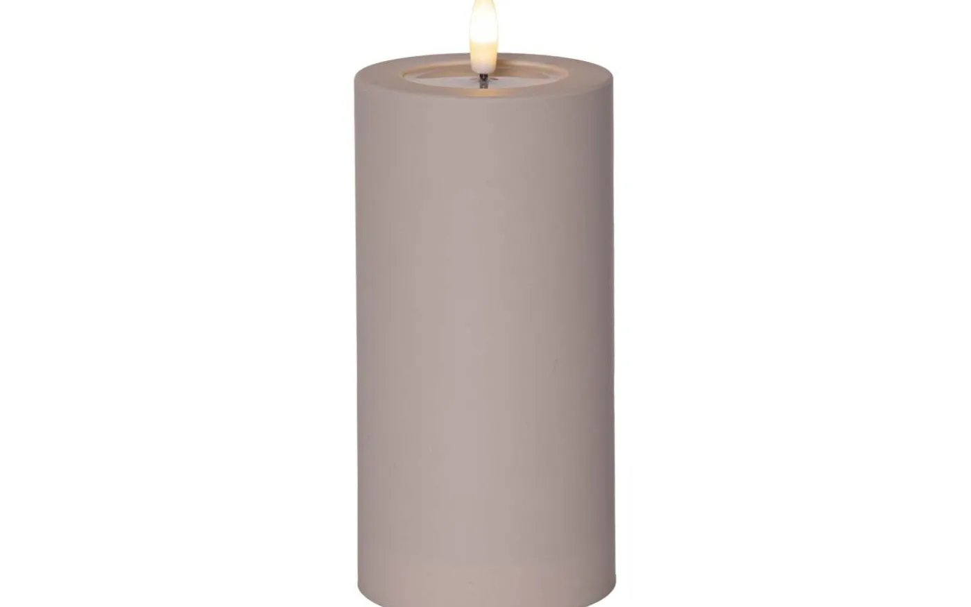 Flamme Soft Batteridrivet Blockljus 17,5cm Beige