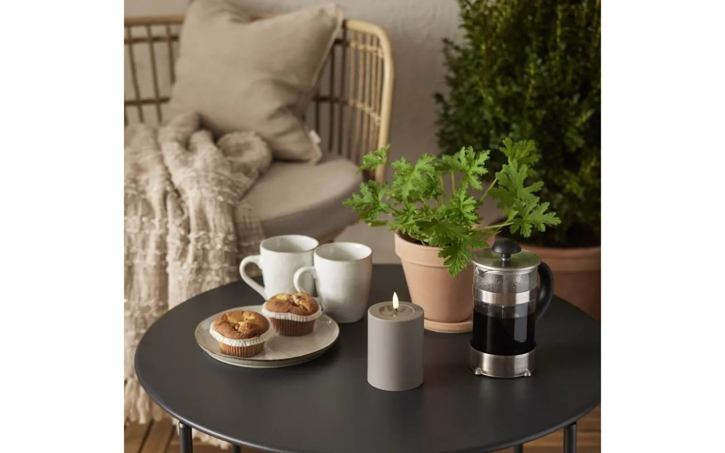 Star Trading Flamme Soft Batteridrivet Blockljus 12,5cm Mullvad* Flamme Batteriljus (Hela Serien)|Flamme Batteriljus (Hela Serien)