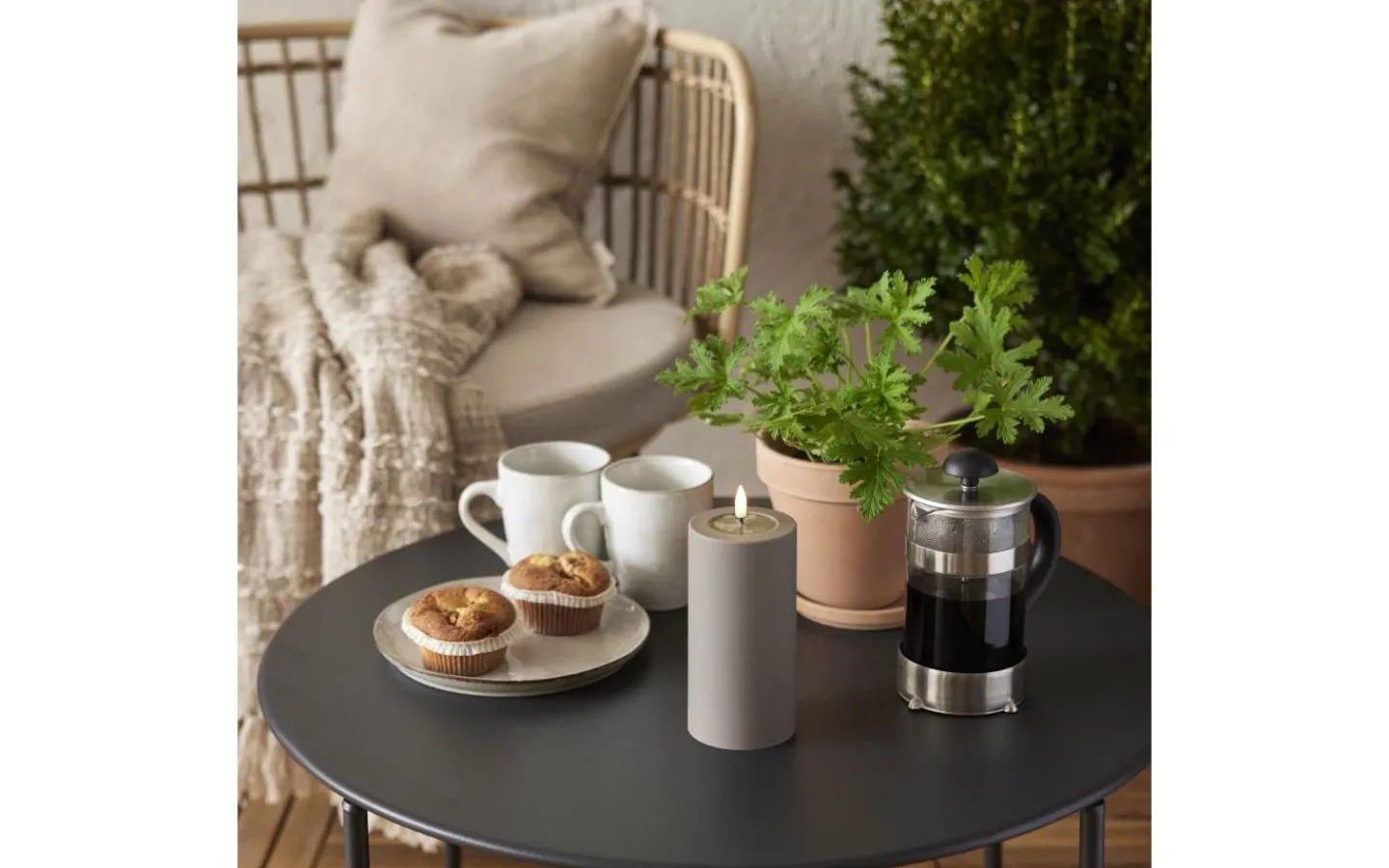 Star Trading Flamme Soft Batteridrivet Blockljus 17,5cm Mullvad* Flamme Batteriljus (Hela Serien)|Flamme Batteriljus (Hela Serien)