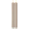 Flamme Stripe Batteridrivna Antikljus 25cm 2-Pack Beige