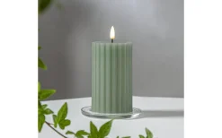 Star Trading Flamme Stripe Batteridrivet Blockljus 15cm Grön* Flamme Batteriljus (Hela Serien)|Flamme Batteriljus (Hela Serien)