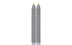 Star Trading Flamme Swirl Batteridrivna Antikljus 25cm 2-Pack Grå* Flamme Batteriljus (Hela Serien)|Flamme Batteriljus (Hela Serien)