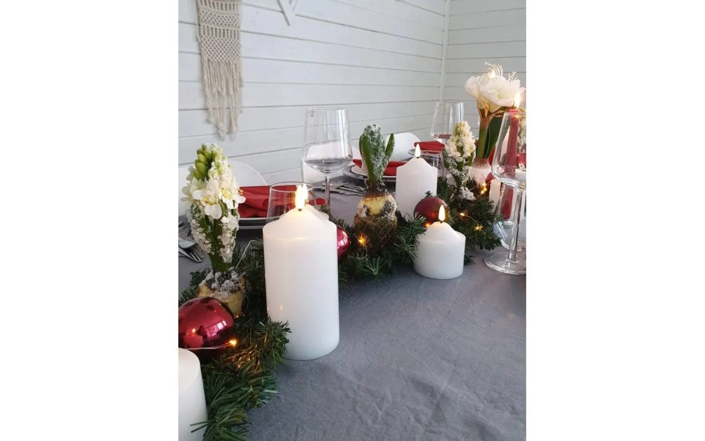 Flamme Batteriljus (Hela Serien)|Flamme Batteriljus (Hela Serien)<Star Trading Flamme Topp Batteridrivet Blockljus 12cm Vit