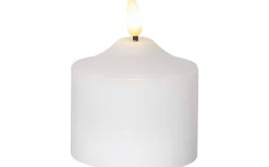 Star Trading Flamme Topp Batteridrivet Blockljus 9,5cm Vit* Flamme Batteriljus (Hela Serien)|Flamme Batteriljus (Hela Serien)