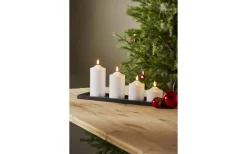 Star Trading Flamme Topp Batteridrivet Blockljus 9,5cm Vit* Flamme Batteriljus (Hela Serien)|Flamme Batteriljus (Hela Serien)