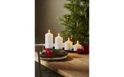 Star Trading Flamme Topp Batteridrivet Blockljus 9,5cm Vit* Flamme Batteriljus (Hela Serien)|Flamme Batteriljus (Hela Serien)