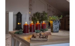 Star Trading Flamme Topp Batteridrivet Blockljus 15cm Mörkröd* Flamme Batteriljus (Hela Serien)|Flamme Batteriljus (Hela Serien)