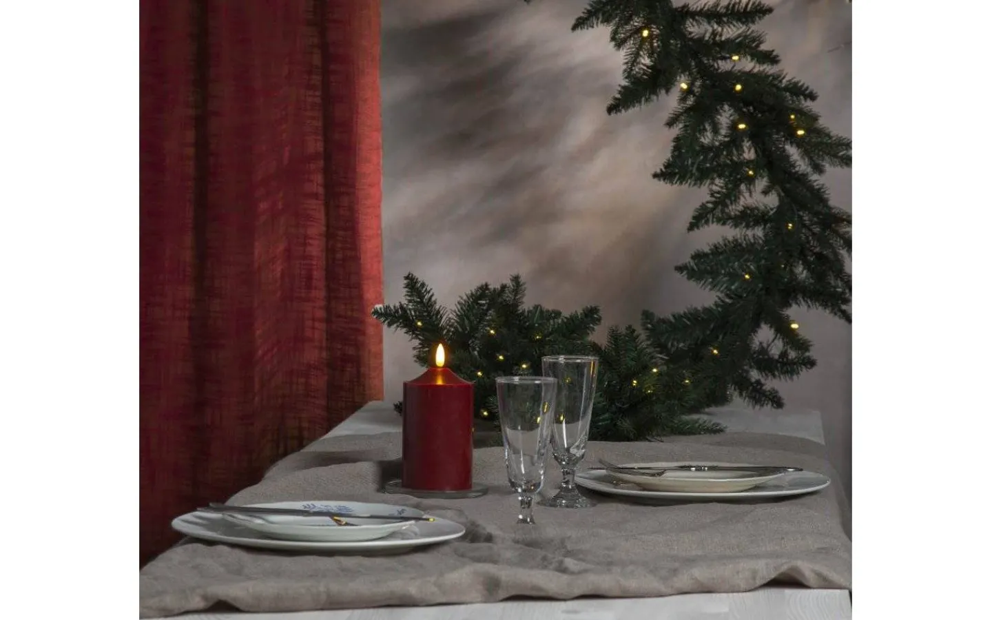 Star Trading Flamme Topp Batteridrivet Blockljus 15cm Mörkröd* Flamme Batteriljus (Hela Serien)|Flamme Batteriljus (Hela Serien)